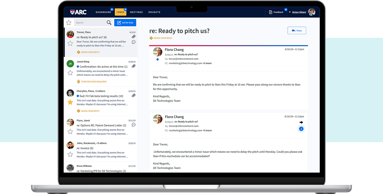 Wharton  UI Desktop Mockup