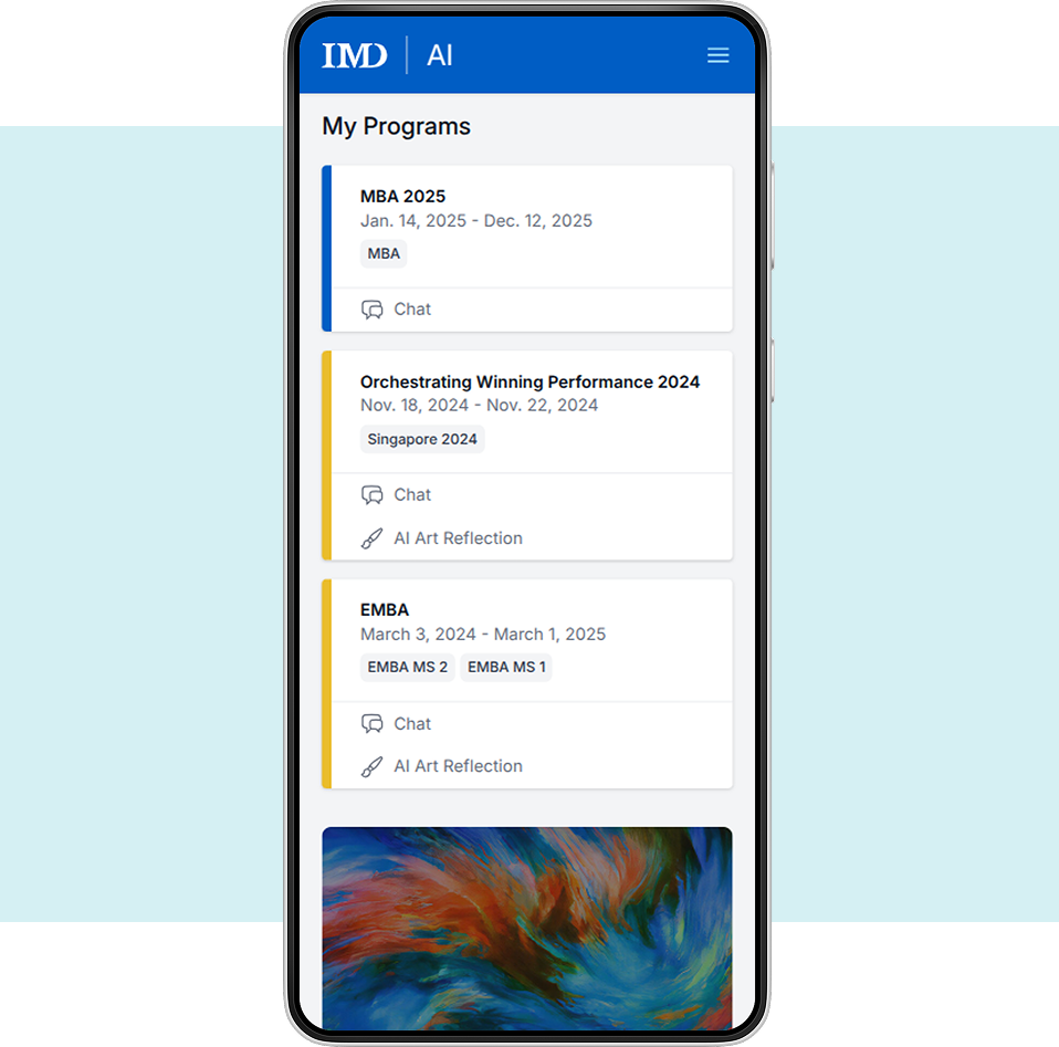 IMD mobile mockup