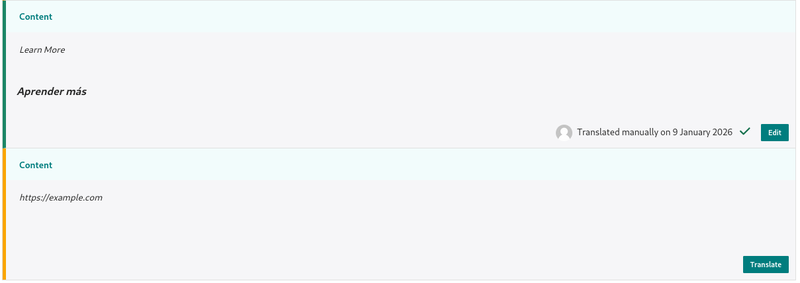 Two fields and their translations