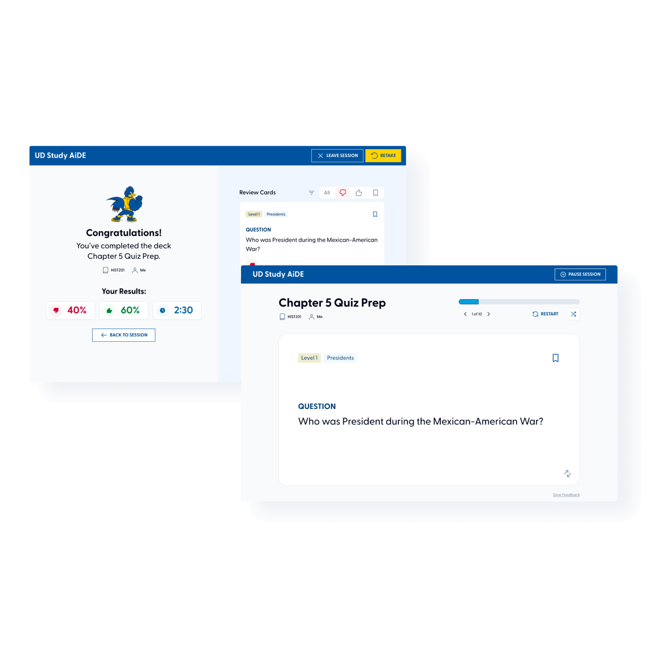 AI-powered interactive study app for the University of Delaware screenshot
