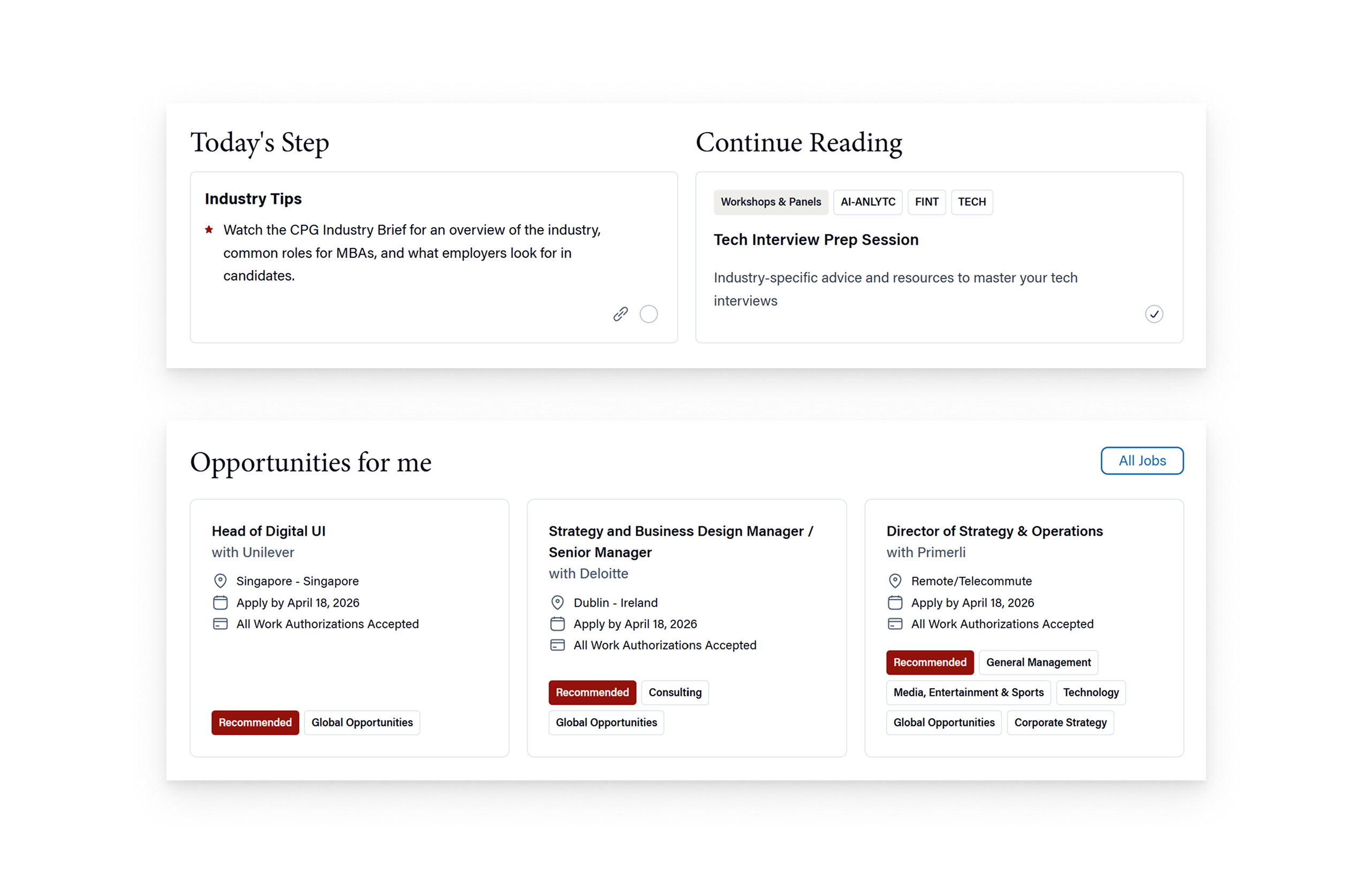 Examples of the MAP Personalization Engine