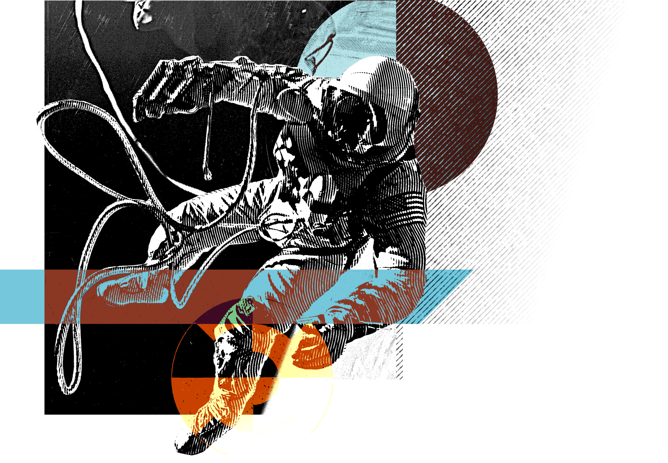 Astronaut floating in space